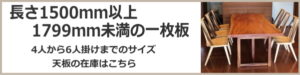 4人から6人掛けまでの一枚板の在庫状況