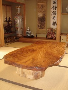 一枚板ローテーブル (3)