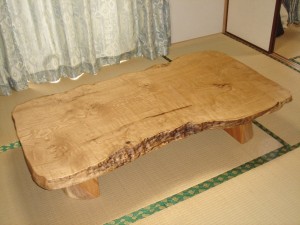 一枚板ローテーブル (5)