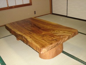 一枚板ローテーブル (8)