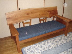 一枚板ソファ椅子 (2) 